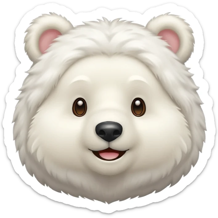 cute white bear sticker