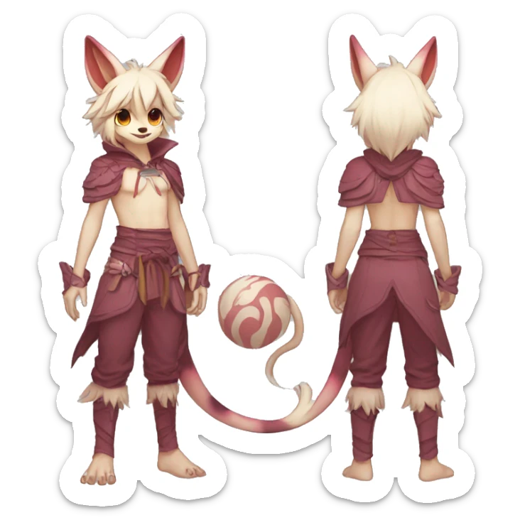 Anthro cool cute kawaii LiLaiRa-Vernid-Fakémon Full Body sticker