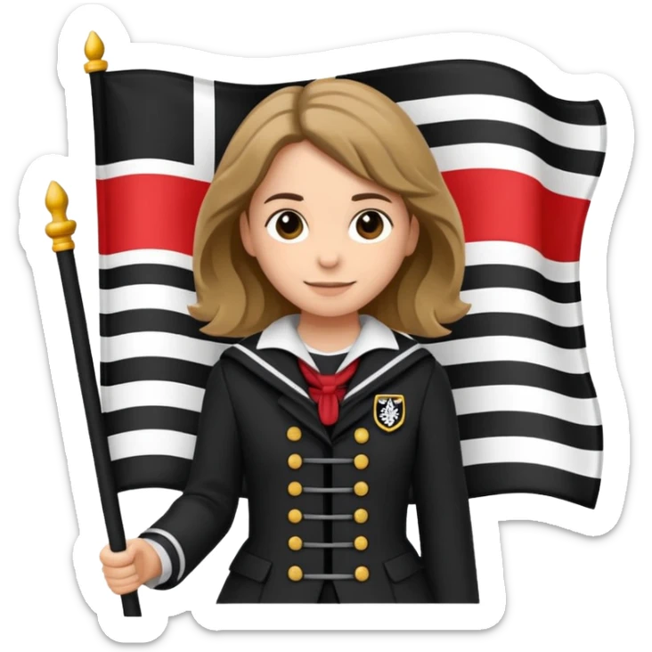 Emoji hermine du drapeau breton. Ne modifie par le design, je veux juste l'hermine en noir. Je te parle du petit symbole, livre le moi en style graphique  sticker