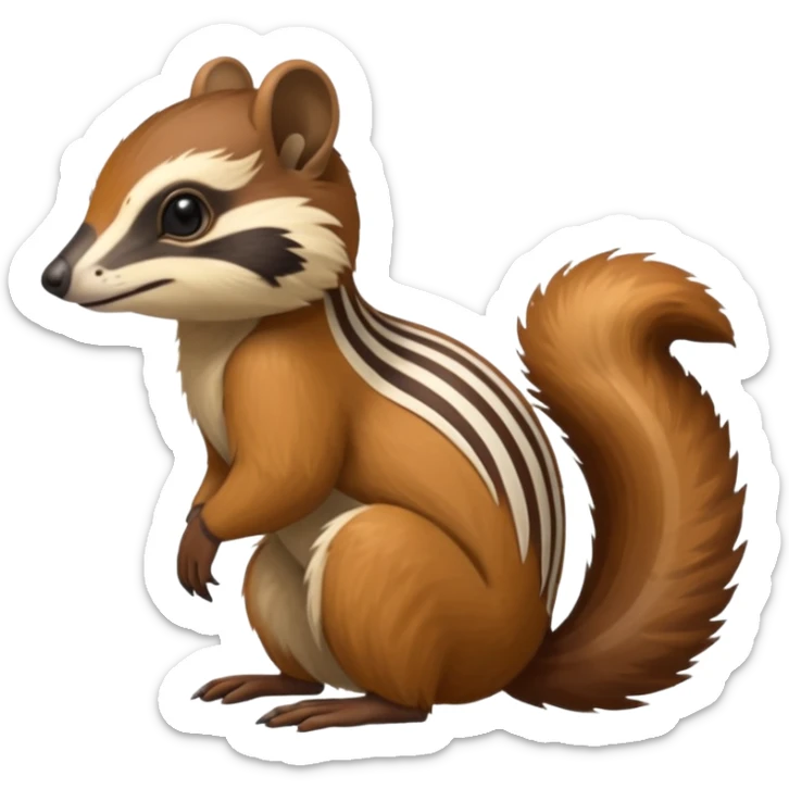 Cacomistl-Anteater-Squirrel-Tamarin-Numbat-hybrid (full body) sticker