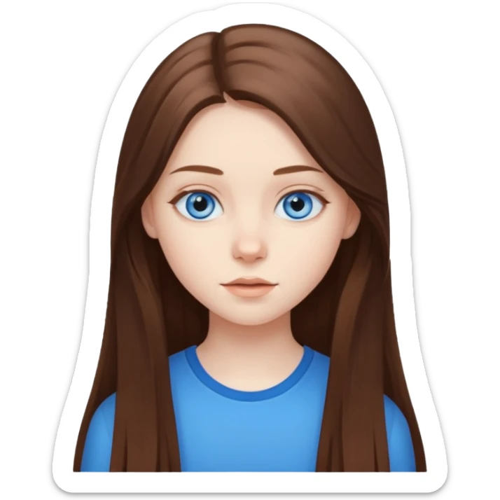 An bloude girl teen-adoult very  long hair sticker