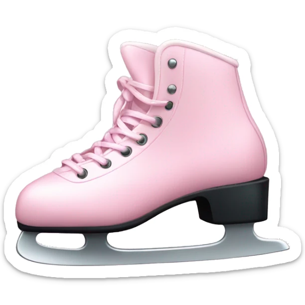 pastel pink ice skates sticker