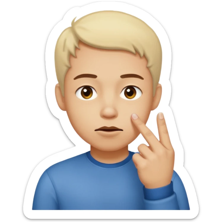 🙎🏻‍♀️ este emoji se tiene que Edgar mordiendo el segundo dedo, el que está a un lado del dedo gordo sticker