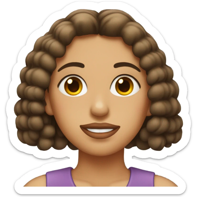 Una mujer pelirroja con rulos y ojos claros tirando un beso sticker