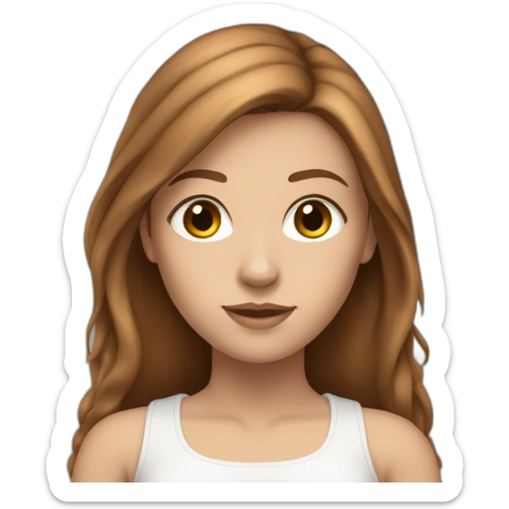 white-girl-with-long-brown-hair-wearing-crop-top sticker