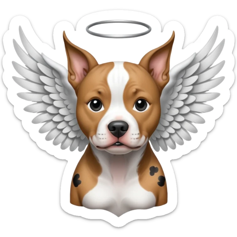 Pitbul manchas blancas y negras, hembra hacerla cln alistas como un angel  sticker