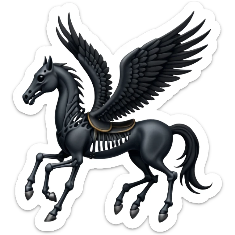 thestral: Winged horses visible only to those who have witnessed death and understand its significance. sticker