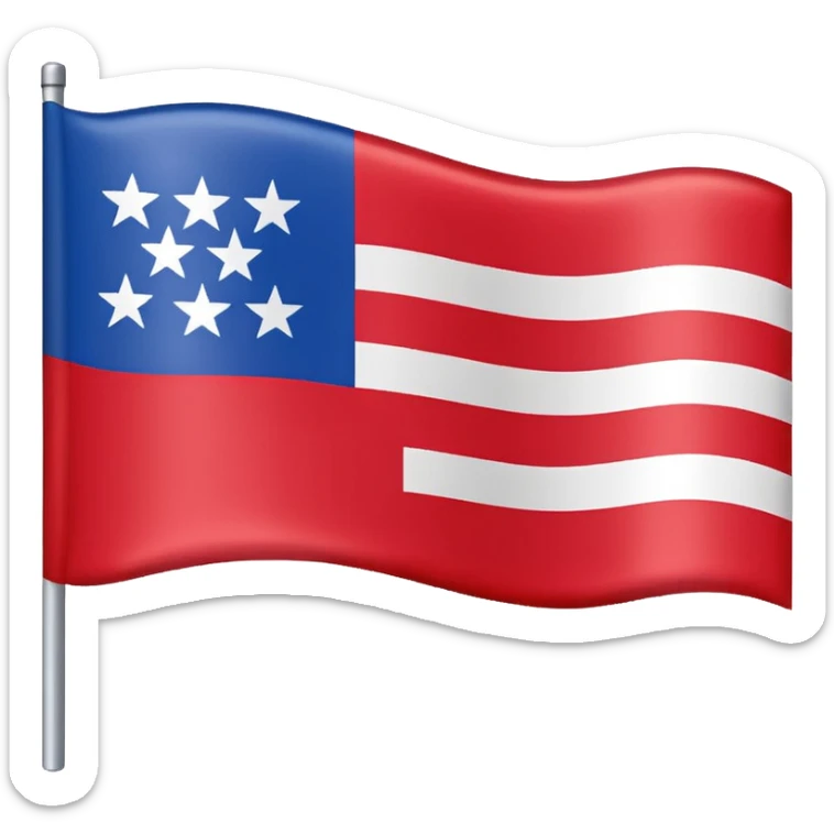 generate me a flag-emoji of the republic of rough and ready sticker