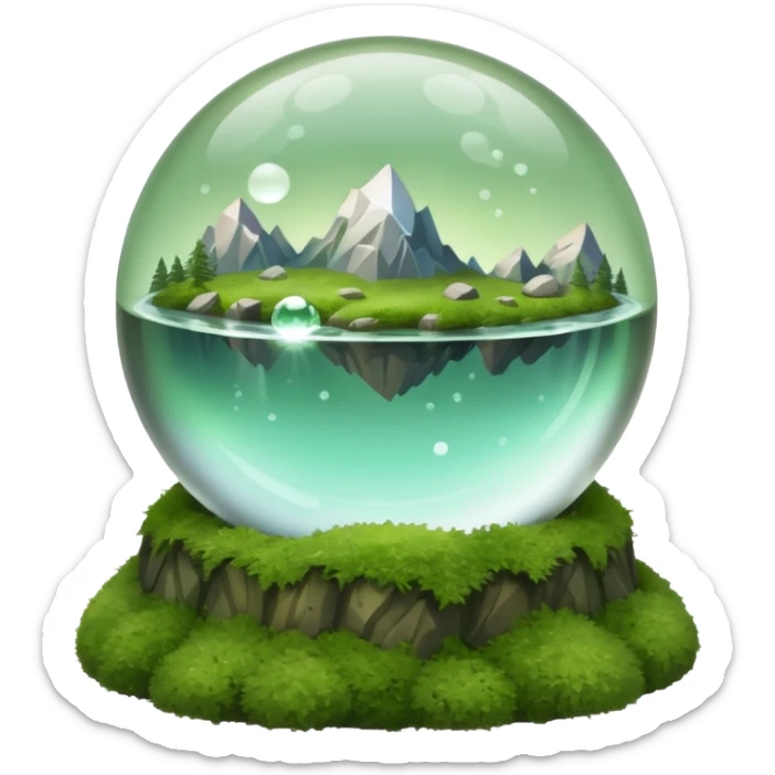 I want an emoji to use for mental wellness in a mystical setting. I want to reference an object that symbolizes the term "Clarity Seeker". It should be relaxing and calm in nature. Not a person, a symbol sticker