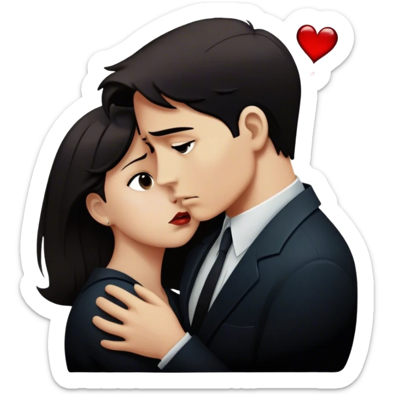 Icon for Drama Movies: A vintage movie poster-style design featuring a tense scene with emotional expressions, a dimly lit background, and key dramatic elements like a broken heart, a tear, and a silhouette of a person in despair. Bold, cinematic typography. Transparent background. sticker