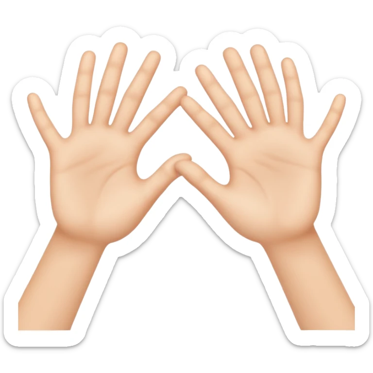 two white hands beautiful reaching out to each other like in the painting of the creation of Adam sticker