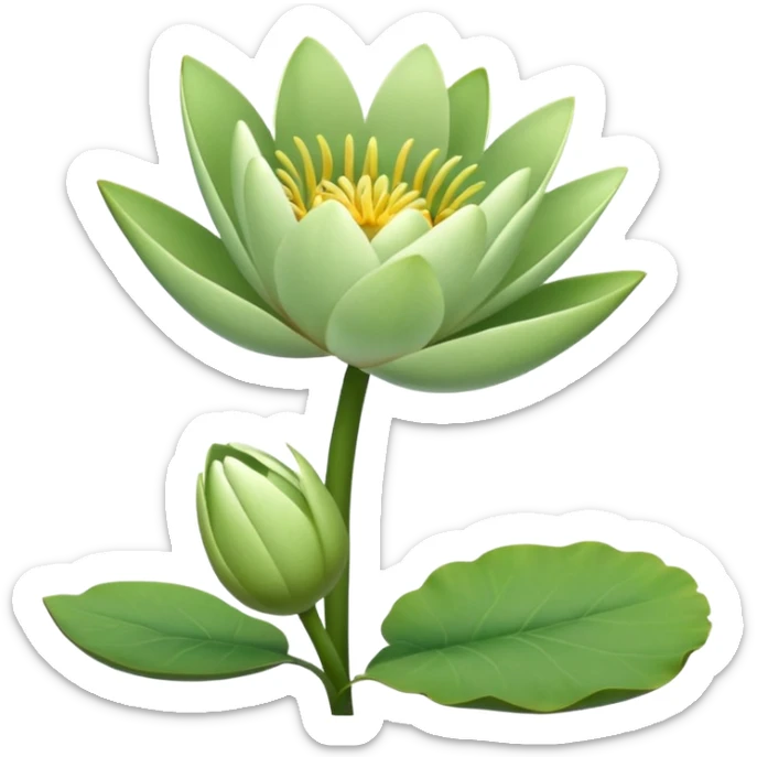 Small text size water lily bud with stem. ⅛ of the ones you’ve given.  sticker