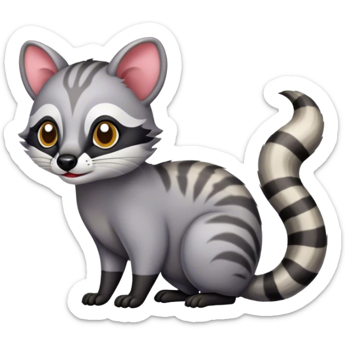 gray The civet sticker