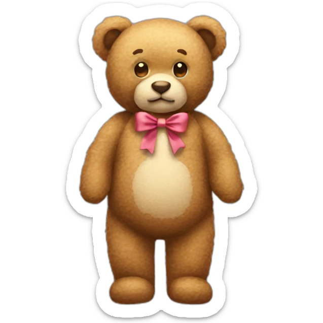Teddy with bow sticker