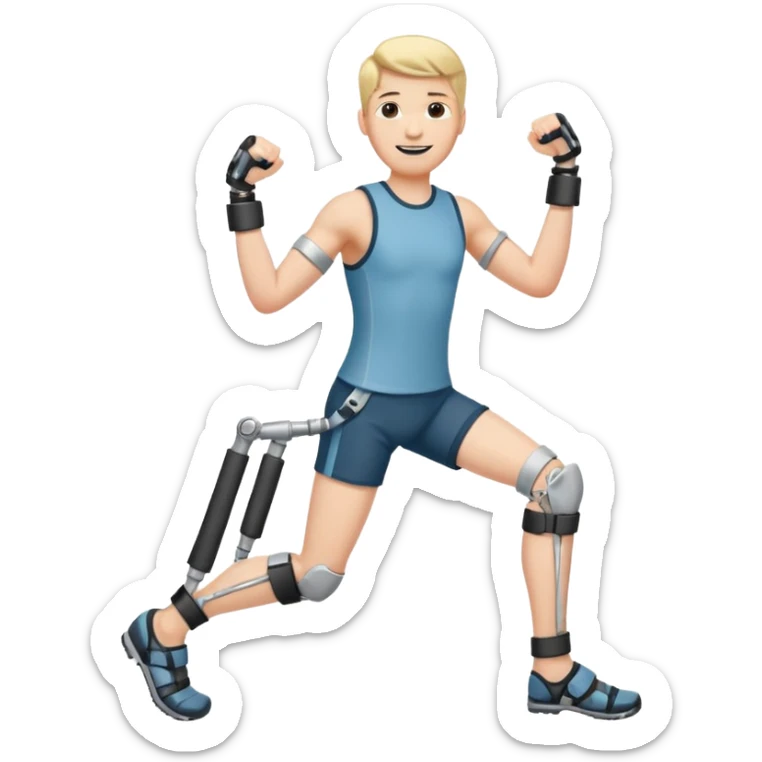 Ich fühle mich fröhlich, weil ich taglich positive Lust habe. Außerdem habe ich gestren Unfall gemacht. Uhhh aber … ich bin stark 💪🏼🦿🦾 sticker