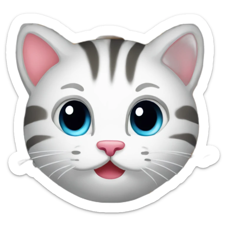 a lot of cats and among the cat's tiger is hiding. the cats are in different colors.  sticker