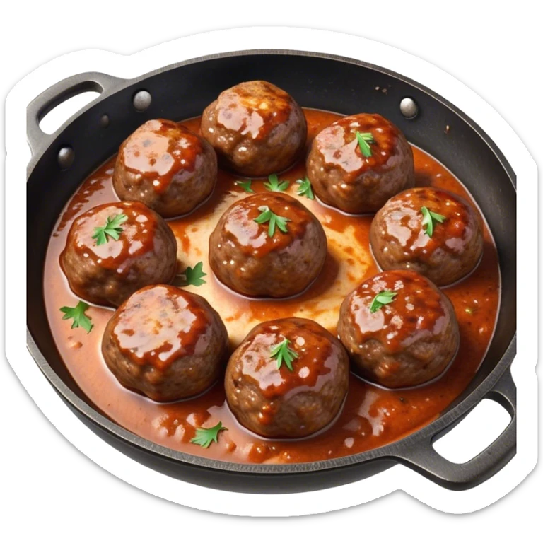 Cinematic Realistic Kofte Dish Emoji, depicted as seasoned, grilled meatballs with a charred exterior rendered with lifelike textures and robust, appetizing lighting. sticker