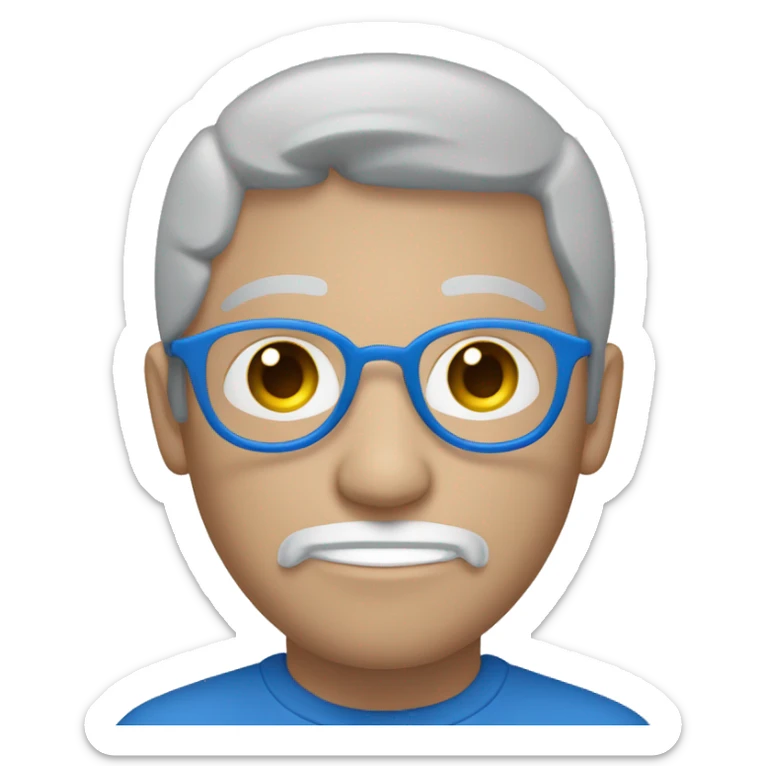 Crea un emoji circular que sea de color azul con blanco con su dedo pulgar y que diga INO como texto en cualquier parte del emoji sticker