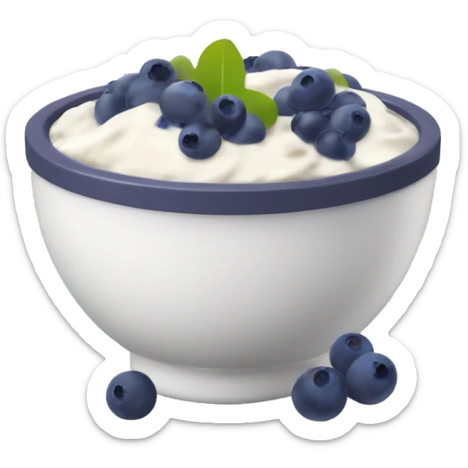 yoghurt bowl with grapes and blueberries sticker