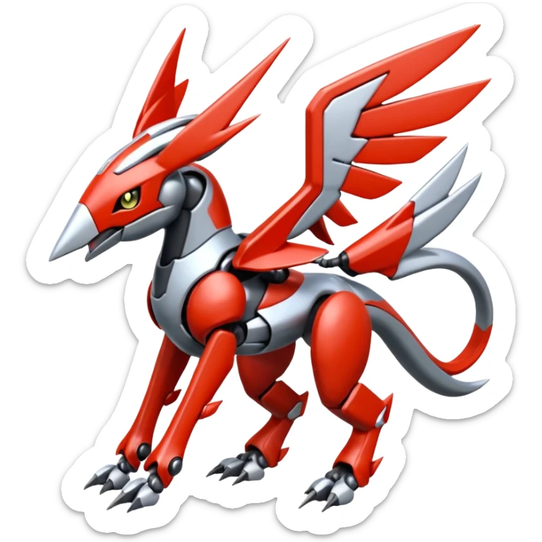 Meloetta-Latias-Mecha-Wargreymon-Protogen-Pokémon-Digimon-Fakémon-fusion-hybrid-creature sticker