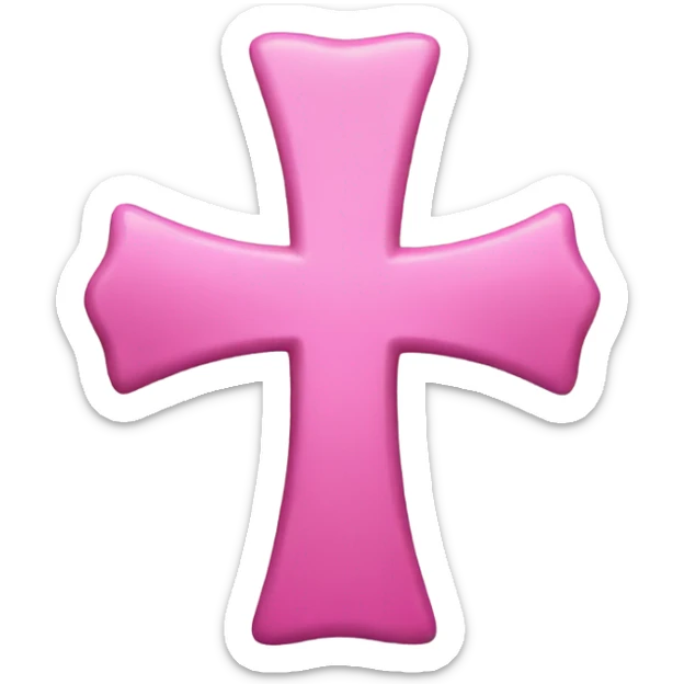 Pink cross sticker