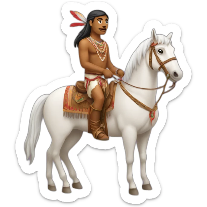 Indian on horse sticker