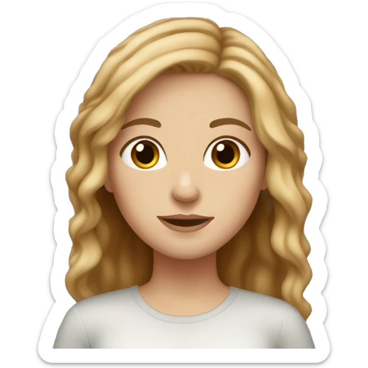 Light brown hair white girl sticker