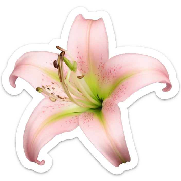 light pink lilium sticker