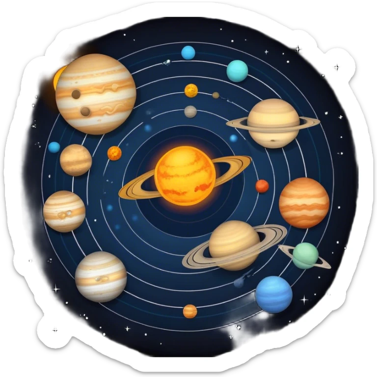 Solar system  sticker