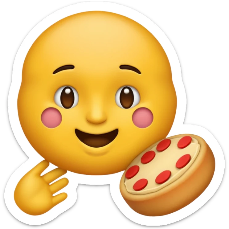 Emoji de un prohibido con la silueta de una persona obesa de fondo sticker