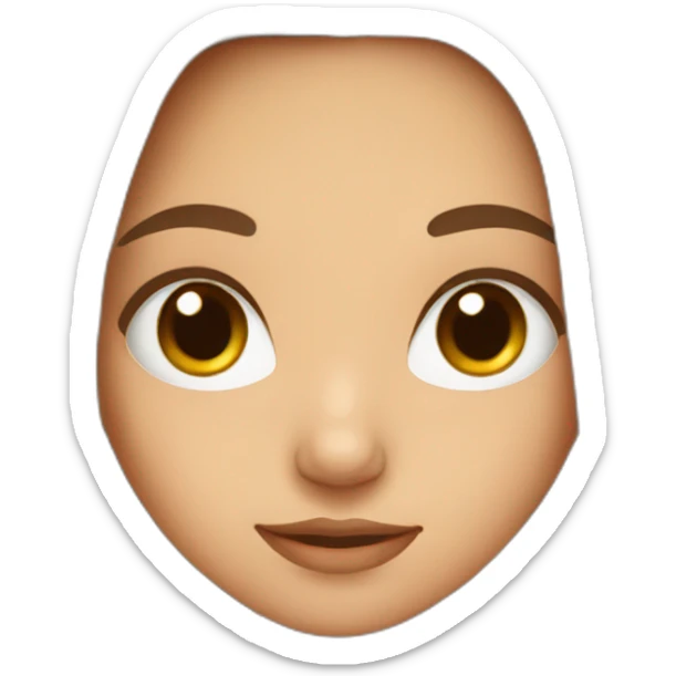 cute mexican girl with long brown hair and big brown eyes sticker