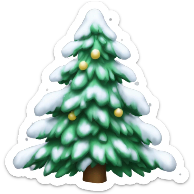 christmas tree with snow sticker
