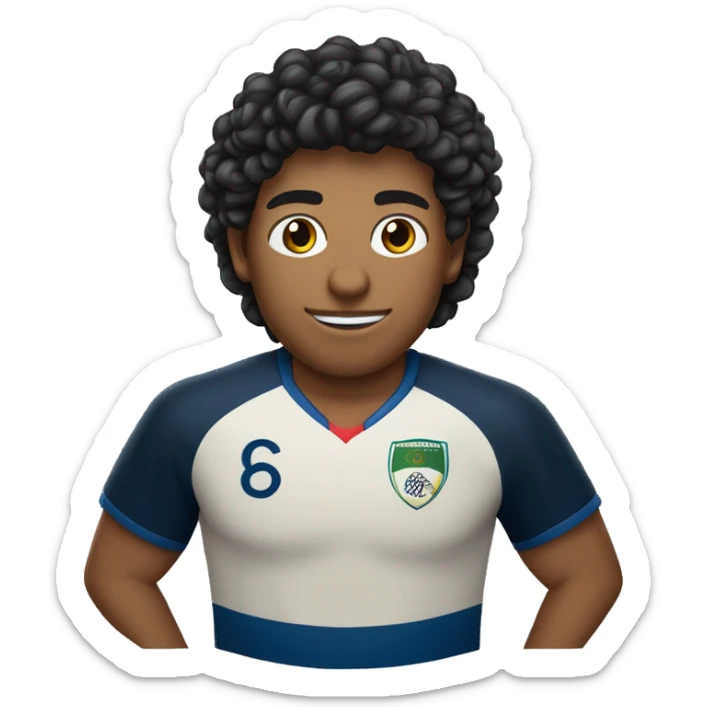 Rapaz de 20 anos moreno cabelo curto  e preto e gosta de jogar futebol  sticker