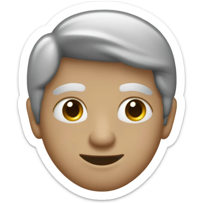 Emoji mit geschossenen Augen einem Lächeln und 3 Herzen sticker