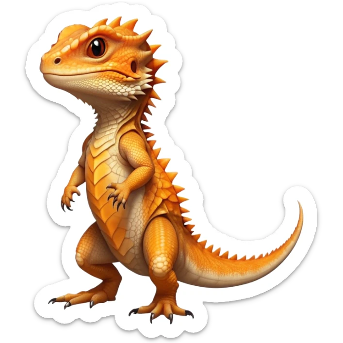 cinematic-bearded-dragon-realistic-full-body-standing-emoji,-rough-scaled-body-balanced-on-strong-legs,-spiky-throat-slightly-flared,-head-tilted-dramatically,-warm-orange-and-brown-patterns-glowing-under-the-sun,-simplified-yet-realistic-focused-features,-highly-detailed,-glowing-with-an-almost-sarcastic-glow sticker