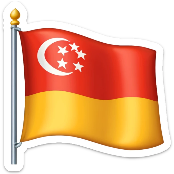 Türk Devletleri Teşkilatı (TDT) veya eski adıyla Türk Dili Konuşan Ülkeler İşbirliği Konseyi (Türk Konseyi) bayrağı ile emoji sticker