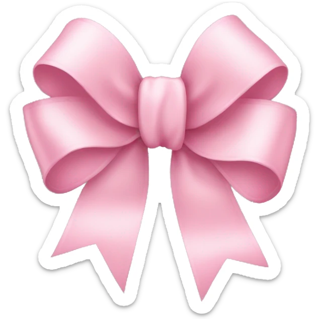 light pink ribbon bow sticker