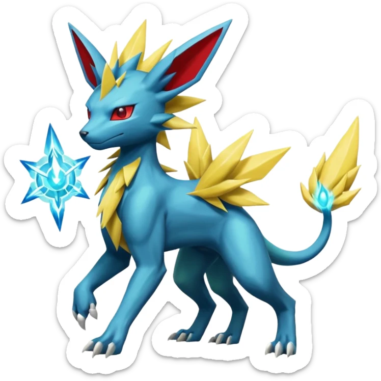 Salamence-Zygarde-Electrike-Jolteon-Manectric-Fakémon-fusion, full body sticker