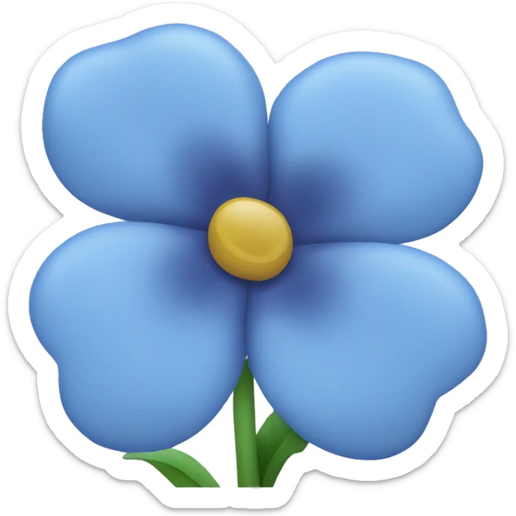 Blue flower sticker