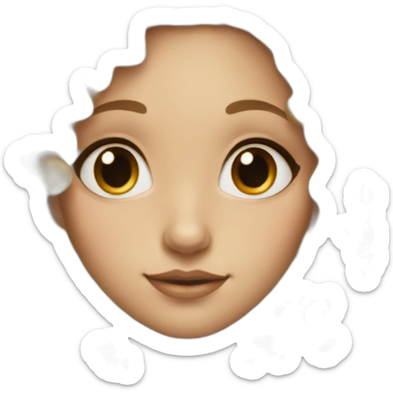 woman with blonde curly hair a nose ring long face eyeliner sticker