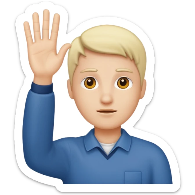  Indifference - lack of interest, concern, or sympathy  - waving hand in a dismissive gesture sticker