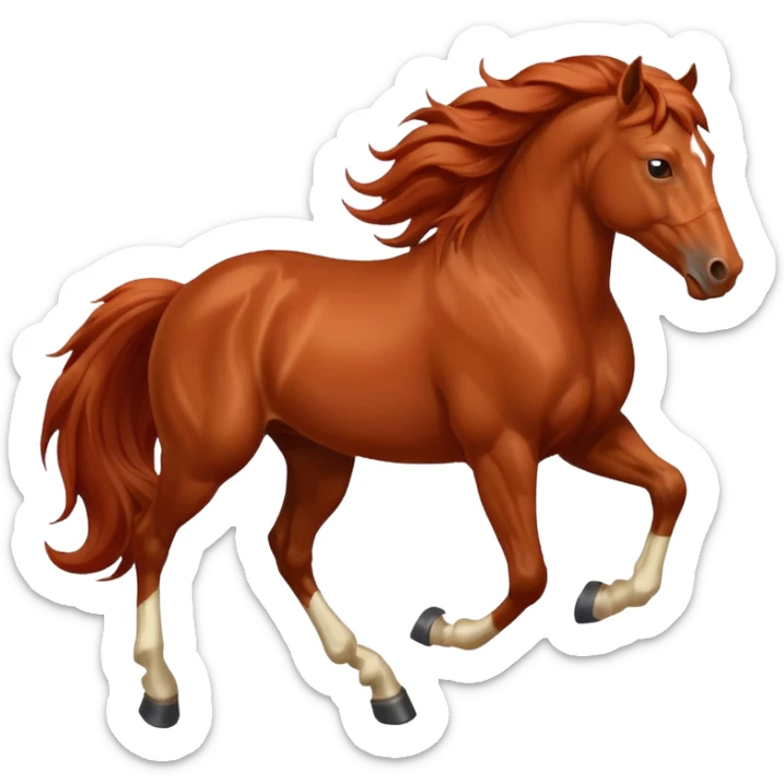 red horse 2026 year agressive running happiness and money follows sticker