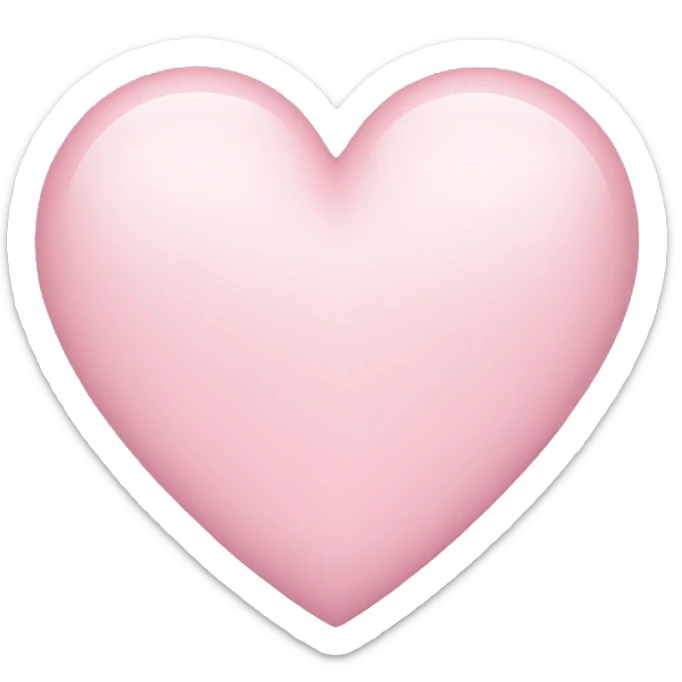 light pink heart  sticker