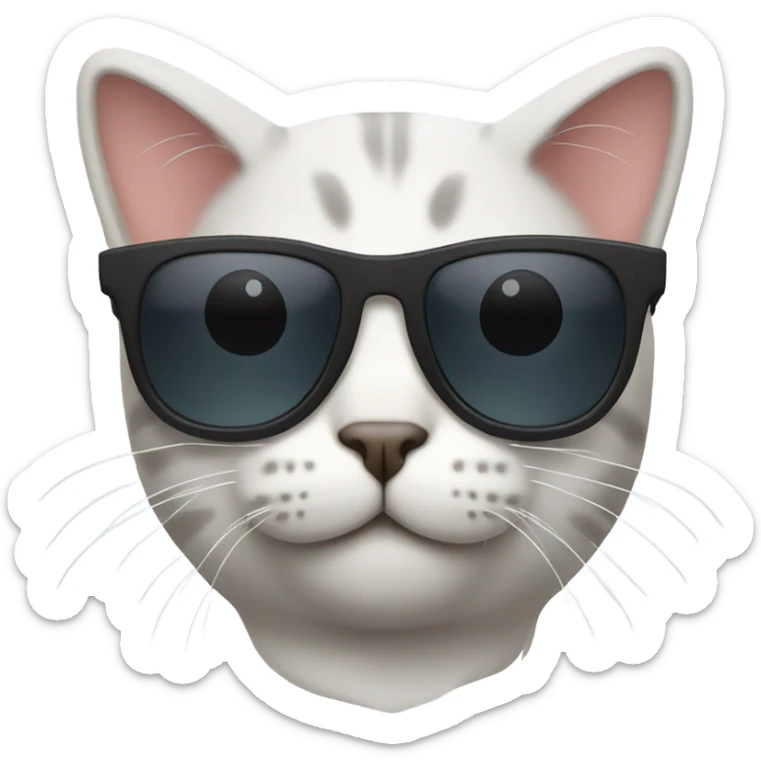 Cat with sunglasses sticker