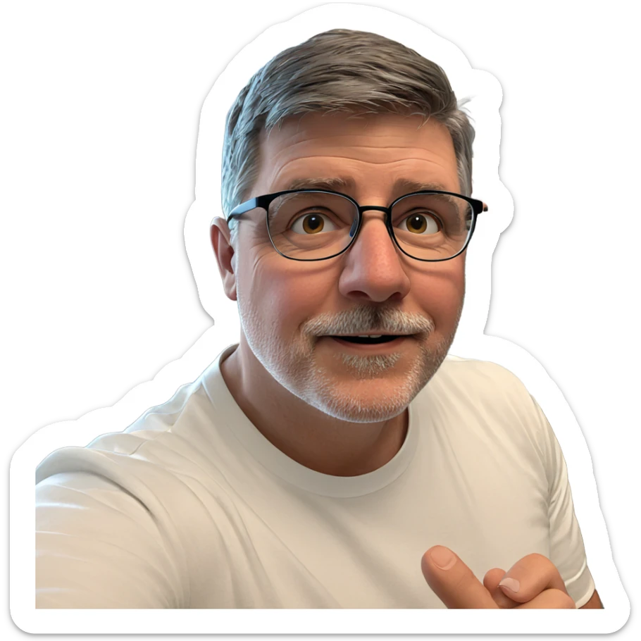 chill indoor moment with glasses sticker