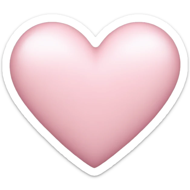 light pink heart sticker