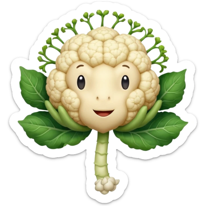 Polliflower.  It is a cauliflower floret with skinny arms and legs and a heart. sticker