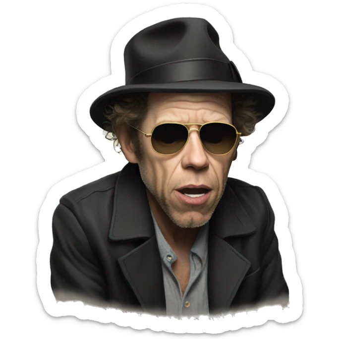 Tom Waits sticker
