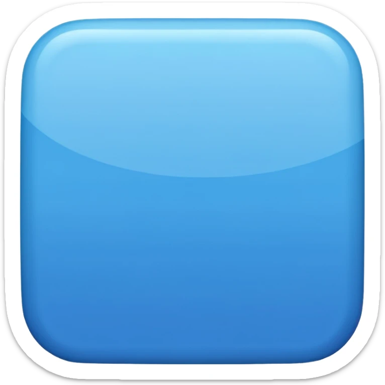 A blue square sticker