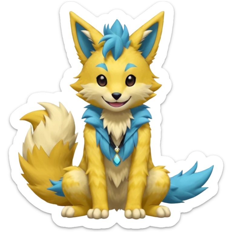 Cool cute Kemonomimi Nekomimi Japanese Anime Kemono Furry Style Manectric-Vernid-Zeraora-Sergal-Fursuit-furry-fursona sticker